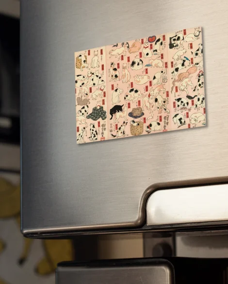 Magnes 55 kotów reprezentujących pięćdziesiąt trzy stacje Tokaido Utagawa Kuniyoshi