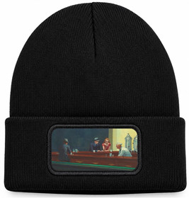 Czapka zimowa Nocne marki Edward Hopper – czarna