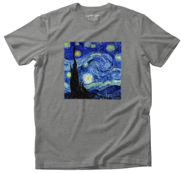 Koszulka z naszywką Gwiaździsta Noc Vincent Van Gogh