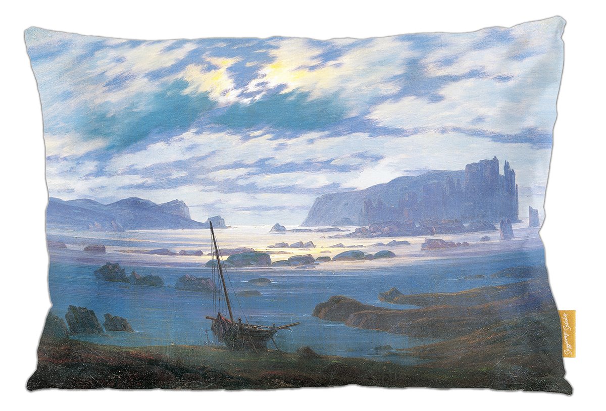 Poduszka dekoracyjna na prezent z obrazem Morze Północne w świetle księżyca Caspar David Friedrich Szyjemy Sztukę