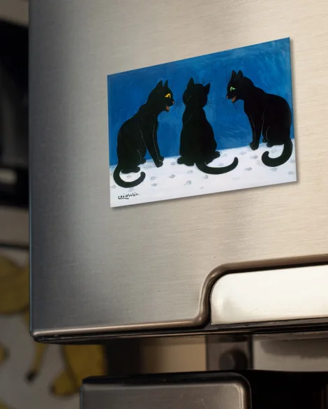 Magnes Czarne koty na śniegu Louis Wain