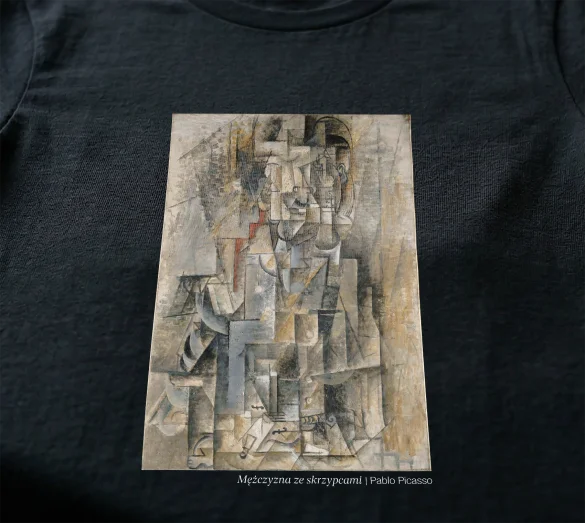 Koszulka z nadrukiem Mężczyzna ze skrzypcami Pablo Picasso