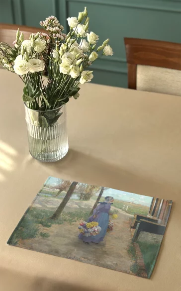 Podkładka na stół Kwietna dziewczyna w Holandii George Hitchcock