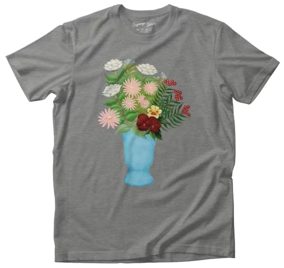 Koszulka Still life of flowers in a blue vase Henri Rousseau