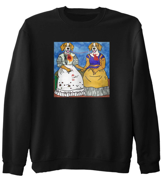 Bluza z naszywką DOG PARODY: Dwie Fridy