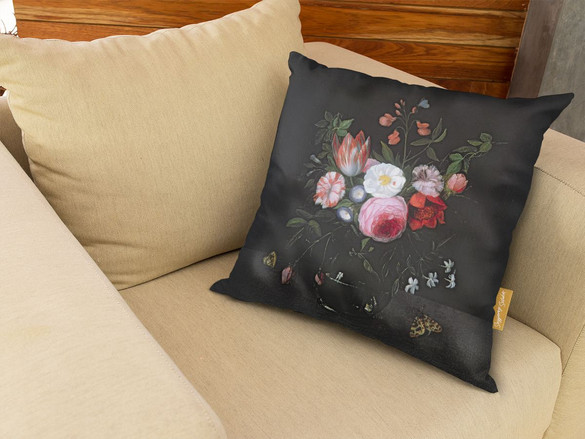 Poduszka Wiosenne kwiaty w szklanym wazonie Jan van Kessel (starszy) 