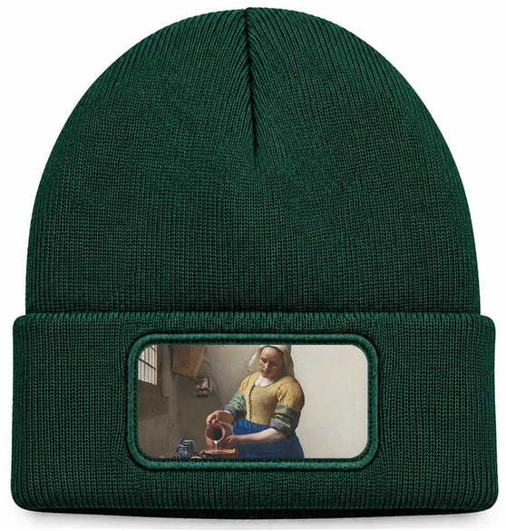 Czapka zimowa Mleczarka Jan Vermeer – zielona