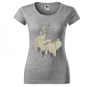 Bluzka damska Grupa czapli Ohara Koson