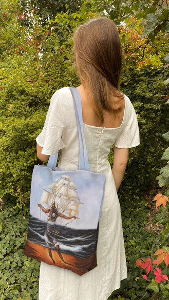 Torba na ramię shopper Statek Salvador Dali