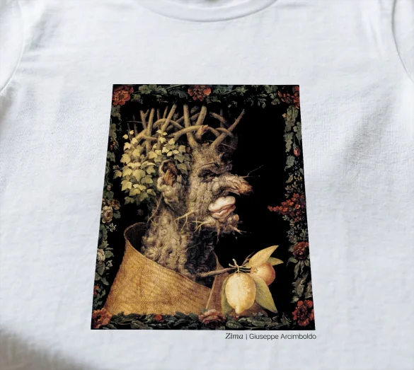 Koszulka z nadrukiem Zima Giuseppe Arcimboldo