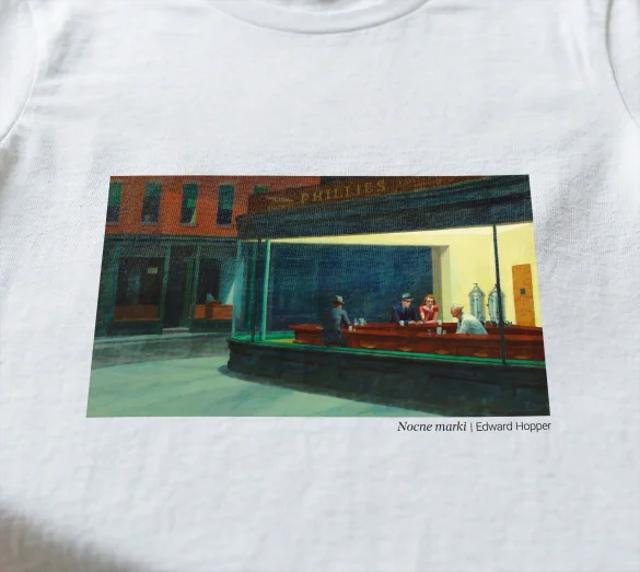 Koszulka z nadrukiem Nocne marki Edward Hopper