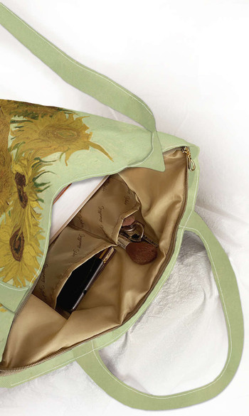 Torba na ramię shopper Martwa natura: wazon z piętnastoma słonecznikami Vincent Van Gogh