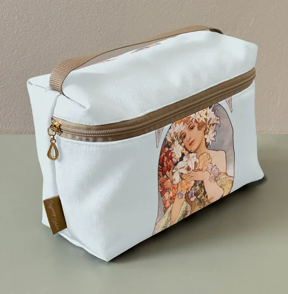 Kosmetyczka kuferek Kwiat Alfons Mucha