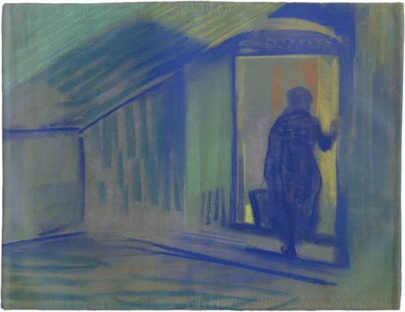 Podkładka na stół Alte Frau beim Betreten von Schloss Pretzfeld (Stara kobieta wchodząca do zamku Pretzfeld) Curt Herrmann