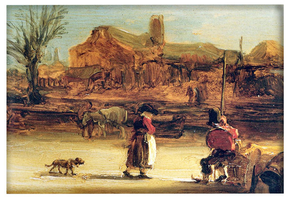 Magnes Zimowy pejzaż Rembrandt