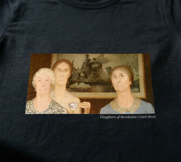 Koszulka z nadrukiem Daughters of Revolution Grant Wood