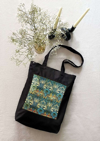 Torba z naszywką Paw i smok William Morris