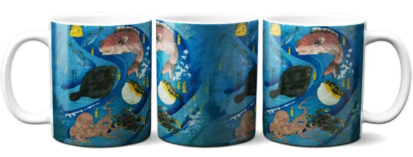 Kubek Umysły ryb Utagawa Kuniyoshi