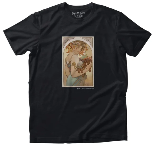 Koszulka z nadrukiem Fruit (Owoc) Alfons Mucha