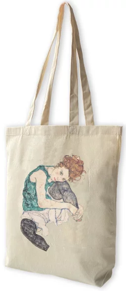 Torba bawełniana Siedząca kobieta z podniesionym kolanem Egon Schiele