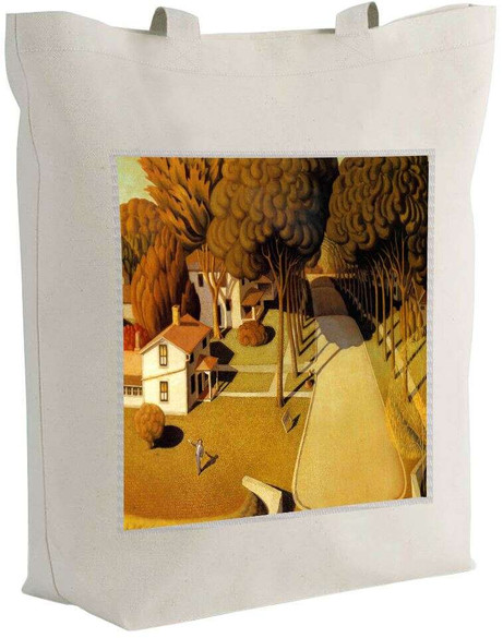 Torba z naszywką The Birthplace of Herbert Hoover Grant Wood