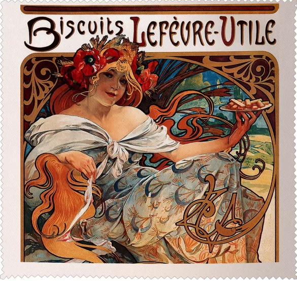 Ściereczka do okularów Biscuits Lefevre Utile Alfons Mucha