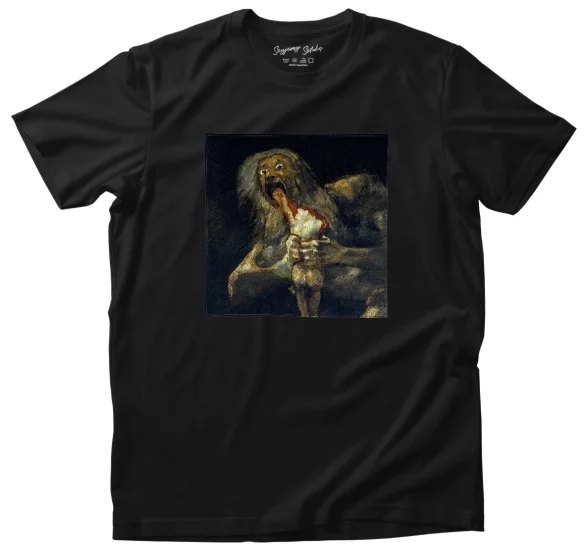 Koszulka z naszywką Saturn pożerający własne dzieci Francisco Goya