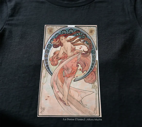 Koszulka z nadrukiem La Danse (Taniec) Alfons Mucha