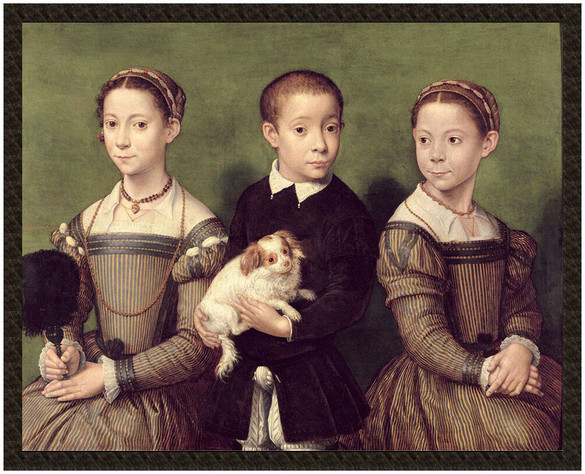 Naszywka Troje dzieci z psem Sofonisba Anguissola