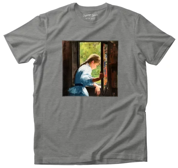 Koszulka z naszywką W oknie Anna Bilińska-Bohdanowiczowa