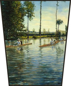 Ekran Rejs łodzią na rzece Yerres Gustave Caillebotte