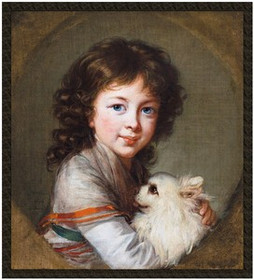 Naszywka Portret Elżbiety Mniszchówny z pieskiem Élisabeth Vigée-Lebrun