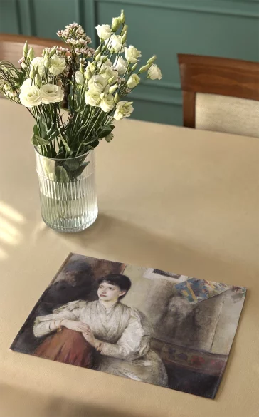 Podkładka na stół Portret kobiety w białej sukni Olga Boznańska