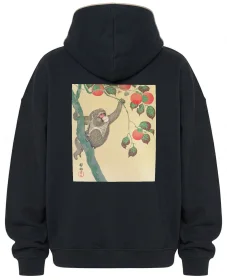 Bluza oversize Małpa na drzewie persymonowym Ohara Koson
