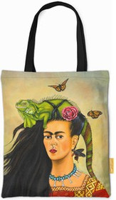 Torba na ramię Frida z legwanem – portret inspirowany Fridą Kahlo