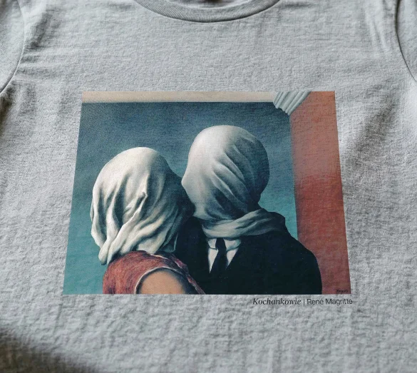 Koszulka z nadrukiem Kochankowie René Magritte