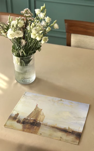 Podkładka na stół Statek pasażerski Dort z Rotterdamu bez wiatru William Turner