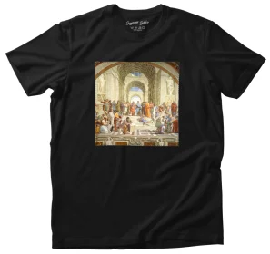 Koszulka z naszywką Szkoła Ateńska Rafael Santi