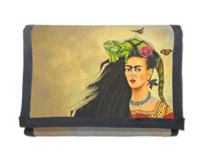 Portfel Frida z legwanem – portret inspirowany Fridą Kahlo
