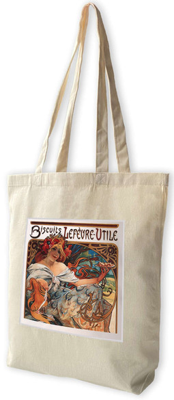 Torba z naszywką Biscuits Lefevre Utile Alfons Mucha
