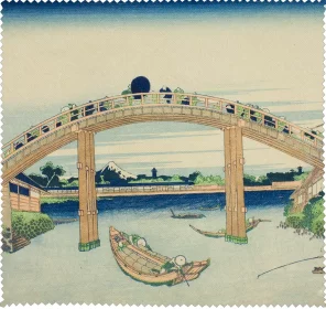 Ściereczka do okularów Pod mostem Mannen w Fukagawa Katsushika Hokusai