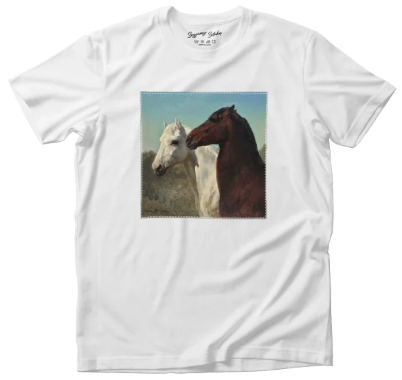 Koszulka z naszywką Dwa konie Rosa Bonheur