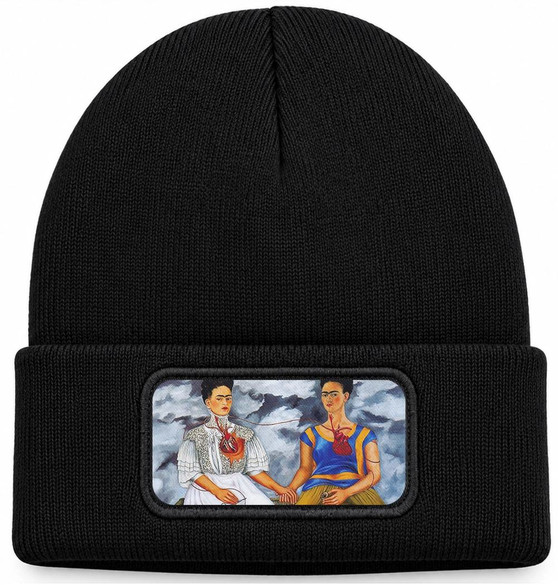 Czapka zimowa Dwie Fridy Frida Kahlo – czarna