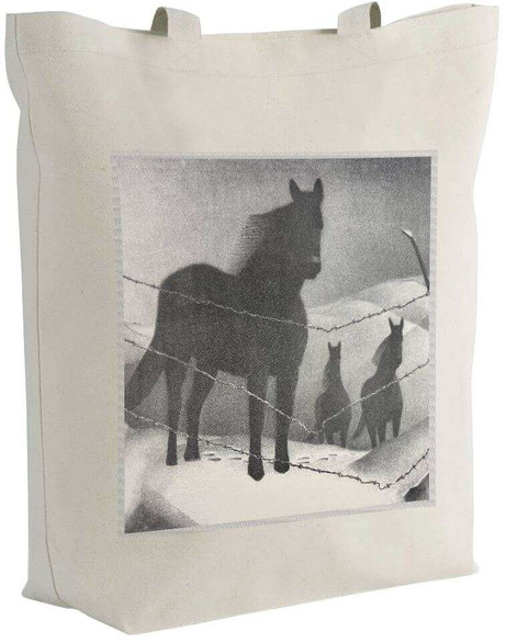 Torba z naszywką February Grant Wood