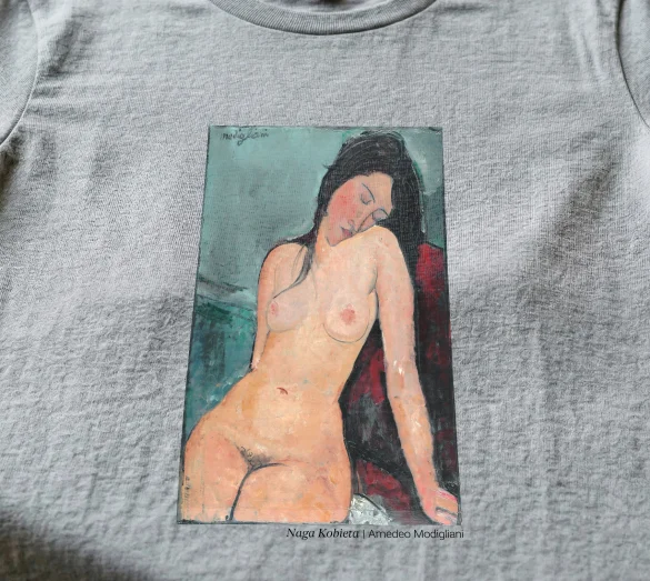 Koszulka z nadrukiem Naga Kobieta Amedeo Modigliani