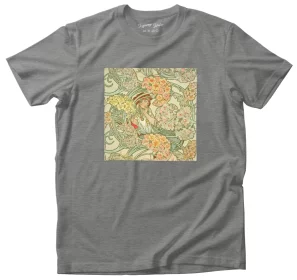 Koszulka z naszywką Langage des fleurs (Język kwiatów) Alfons Mucha