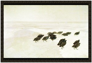 Naszywka Kuropatwy na śniegu Józef Chełmoński