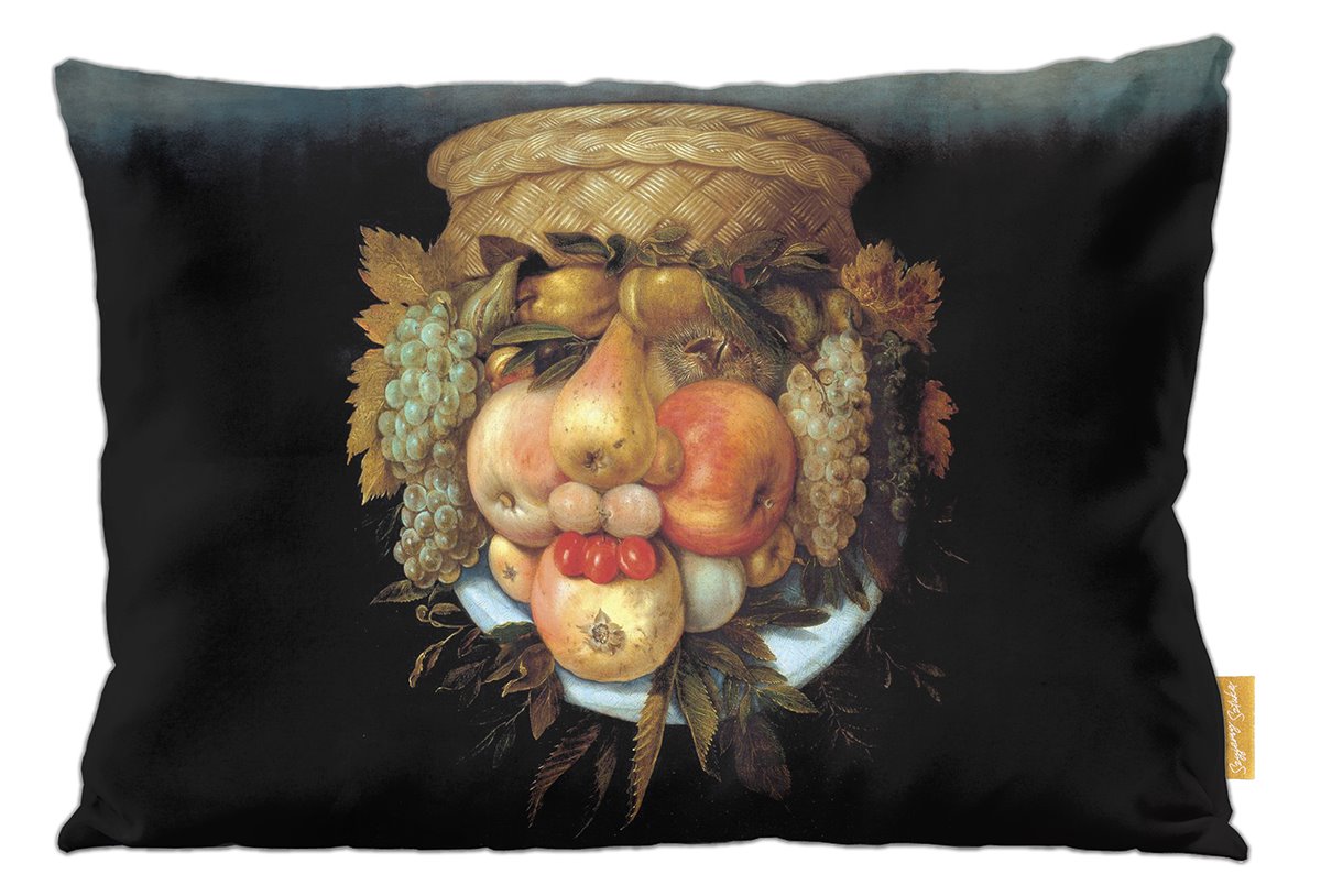 Poduszka dekoracyjna na prezent z obrazem Kosz owoców Giuseppe Arcimboldo Szyjemy Sztukę