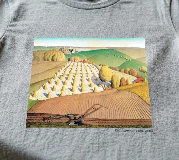 Bluzka damska Fall Plowing Grant Wood
