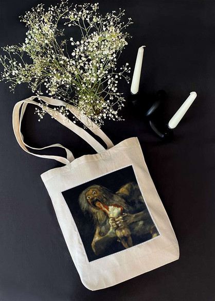 Torba z naszywką Saturn pożerający własne dzieci Francisco Goya